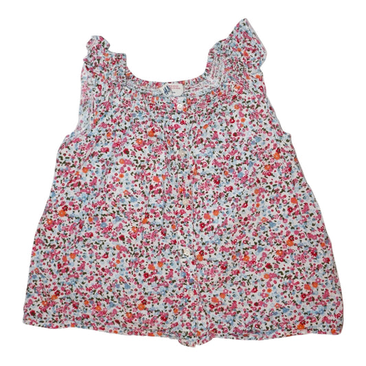 Kortärmad Blus från H&M - Storlek 110 - Rosa & Vit (Multi)