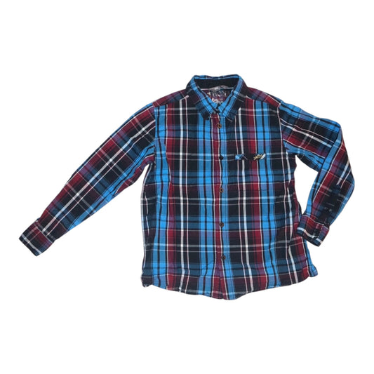 Långärmad Skjorta från LINDEX - Storlek 134 - Blå & Röd (Multi)