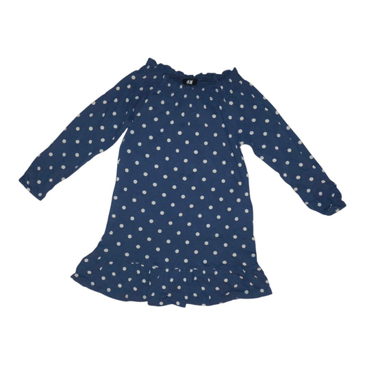 Tunna Klänning från H&M - Storlek 110/116 - Blå & Vit