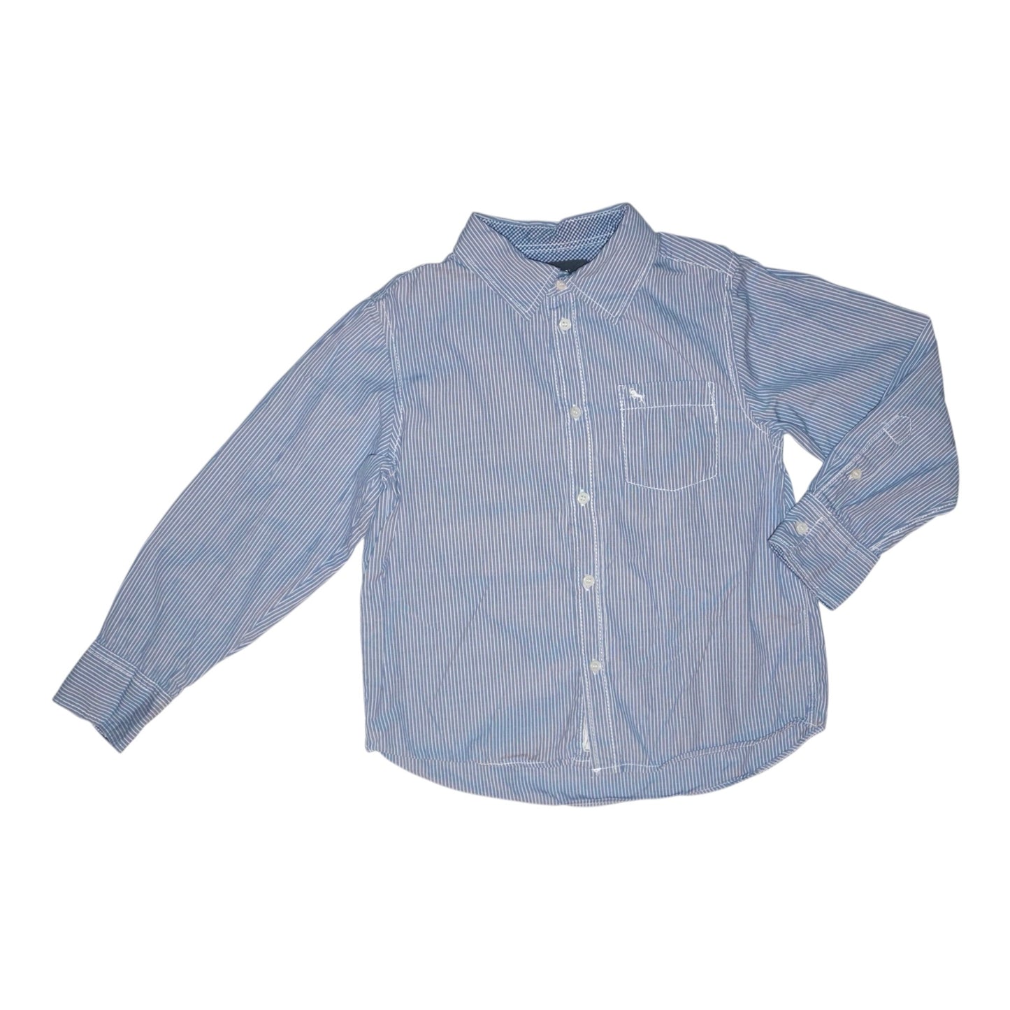 Långärmad Skjorta från H&M - Storlek 134 - Blå & Vit