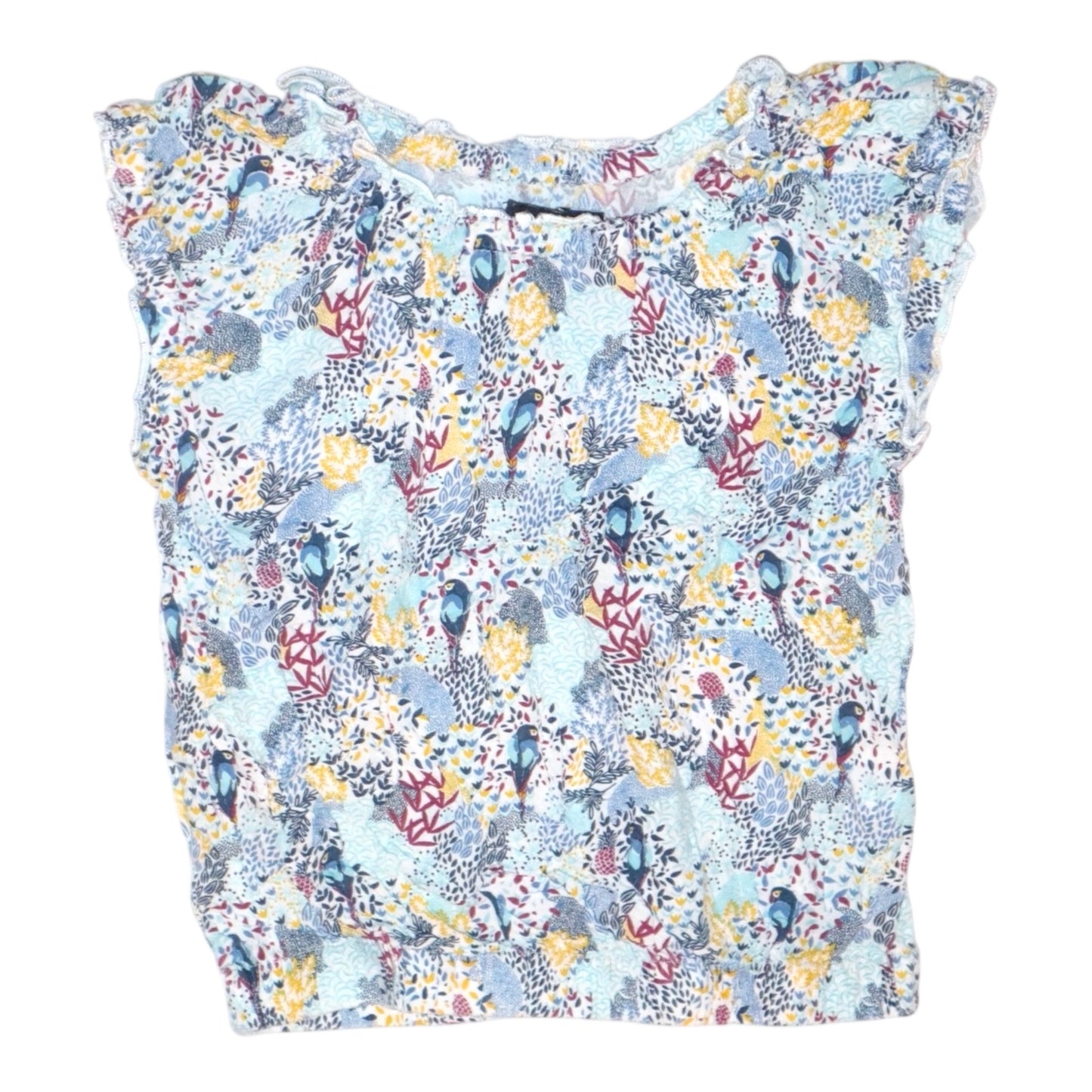 Kortärmad Blus inextenso - Storlek 140 - Blå & Vit (Multi)