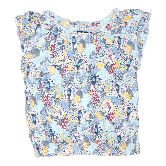 Kortärmad Blus inextenso - Storlek 140 - Blå & Vit (Multi)