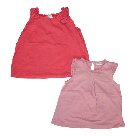 T-shirt (2 Pack) från H&M - Storlek 74 - Orange & Rosa