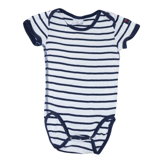 Kortärmad Body från POLARN O. PYRET - Storlek 62 - Vit & Blå