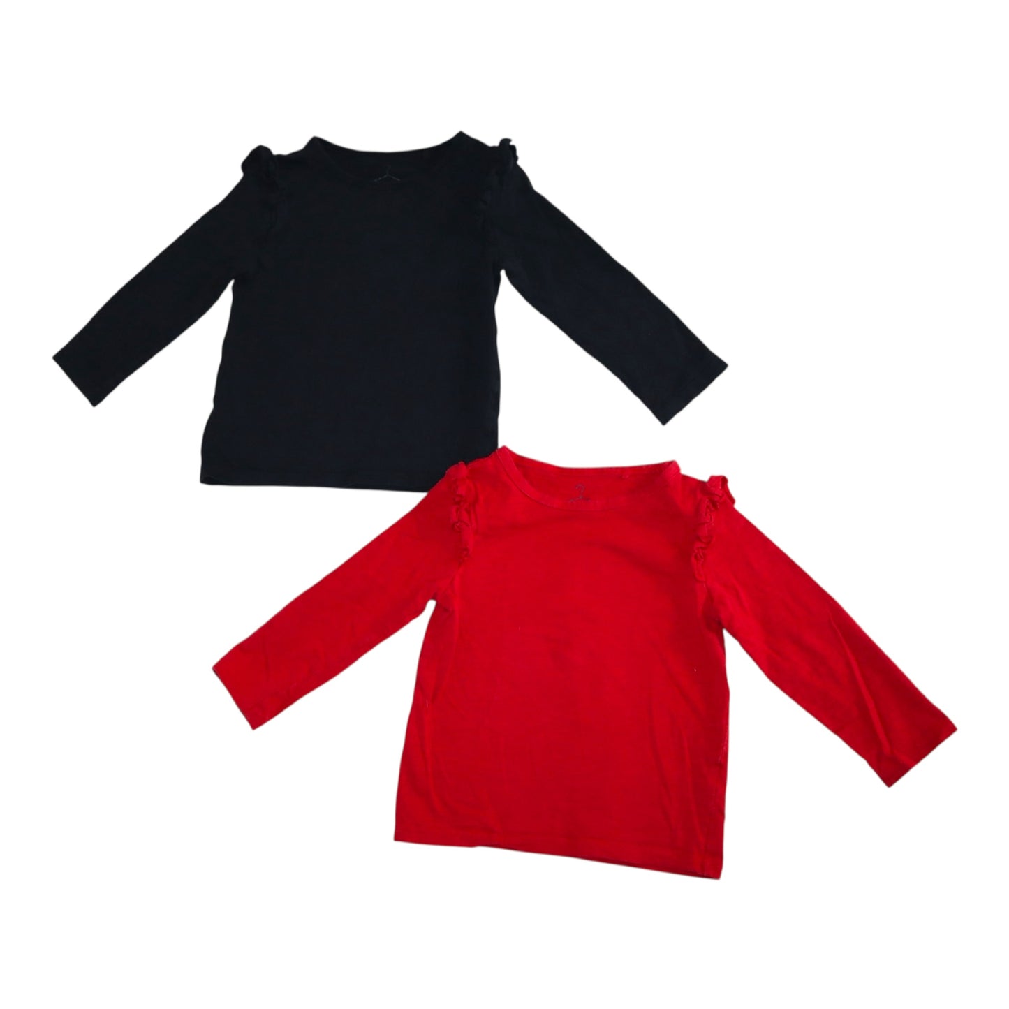 Långärmad T-shirt (2 Pack) från next - Storlek 92 - Svart & Röd