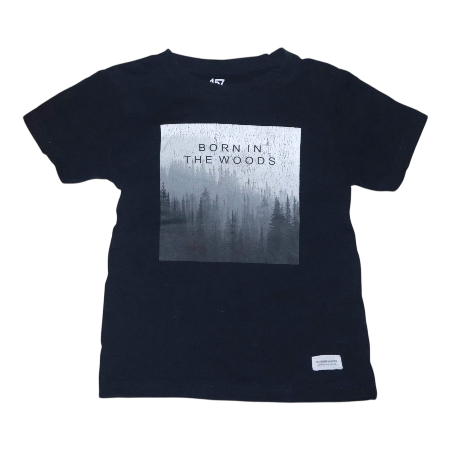 Kortärmad T-shirt från 157 - Storlek 100 - Mörkblå