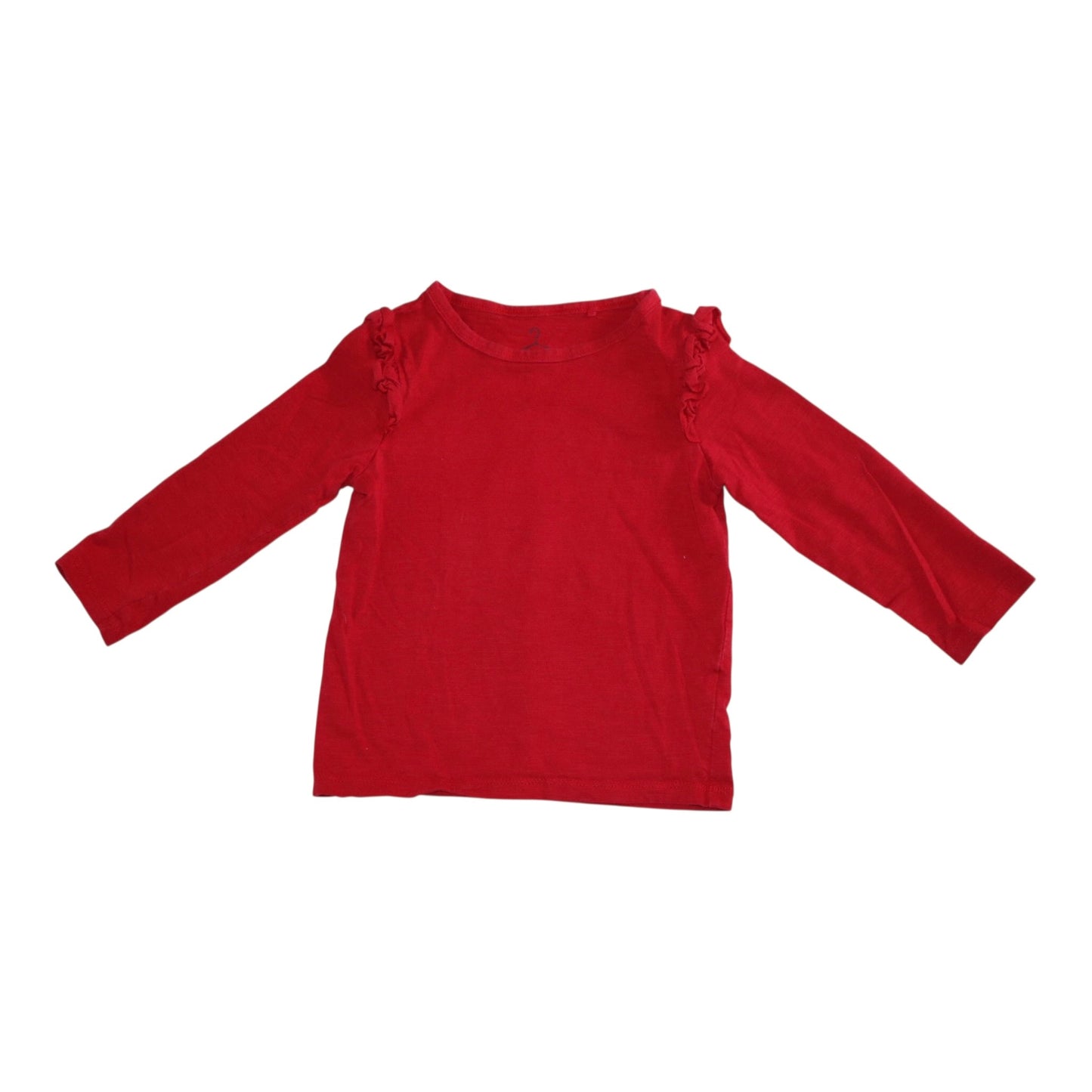 Långärmad T-shirt (2 Pack) från next - Storlek 92 - Svart & Röd