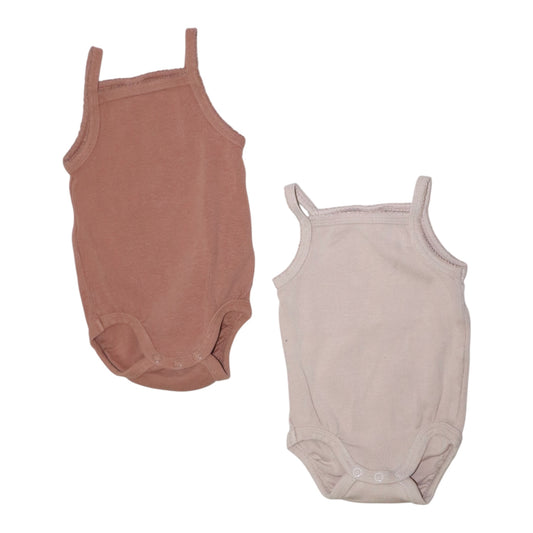 Linne Body (2 Pack) från H&M - Storlek 62 - Brun & Beige