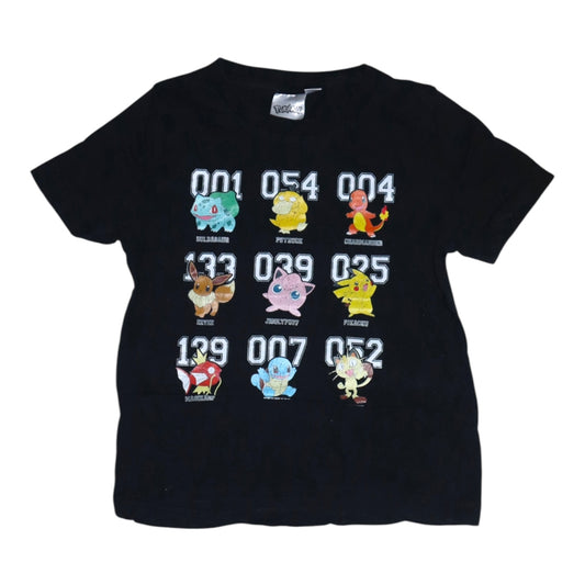 Kortärmad T-shirt från Pekémon - Storlek 98/104 - Svart