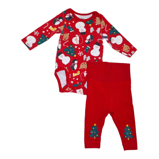 Body & Byxor Matchande Set från H&M - Storlek 56 - Röd