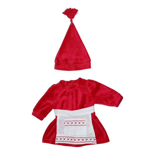 Tomte Klänning & Mössa Matchande Set från KappAhl - Storlek 50/56 - Röd & Vit