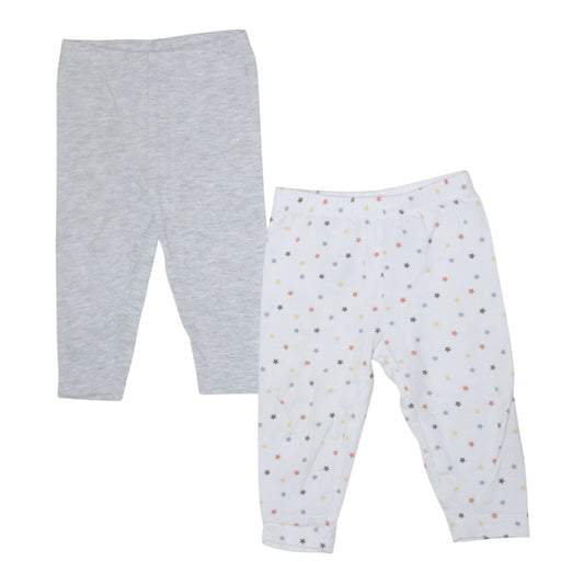 Byxor (2 Pack) från ICA eco - Storlek 68 - Ljusgrå & Vit