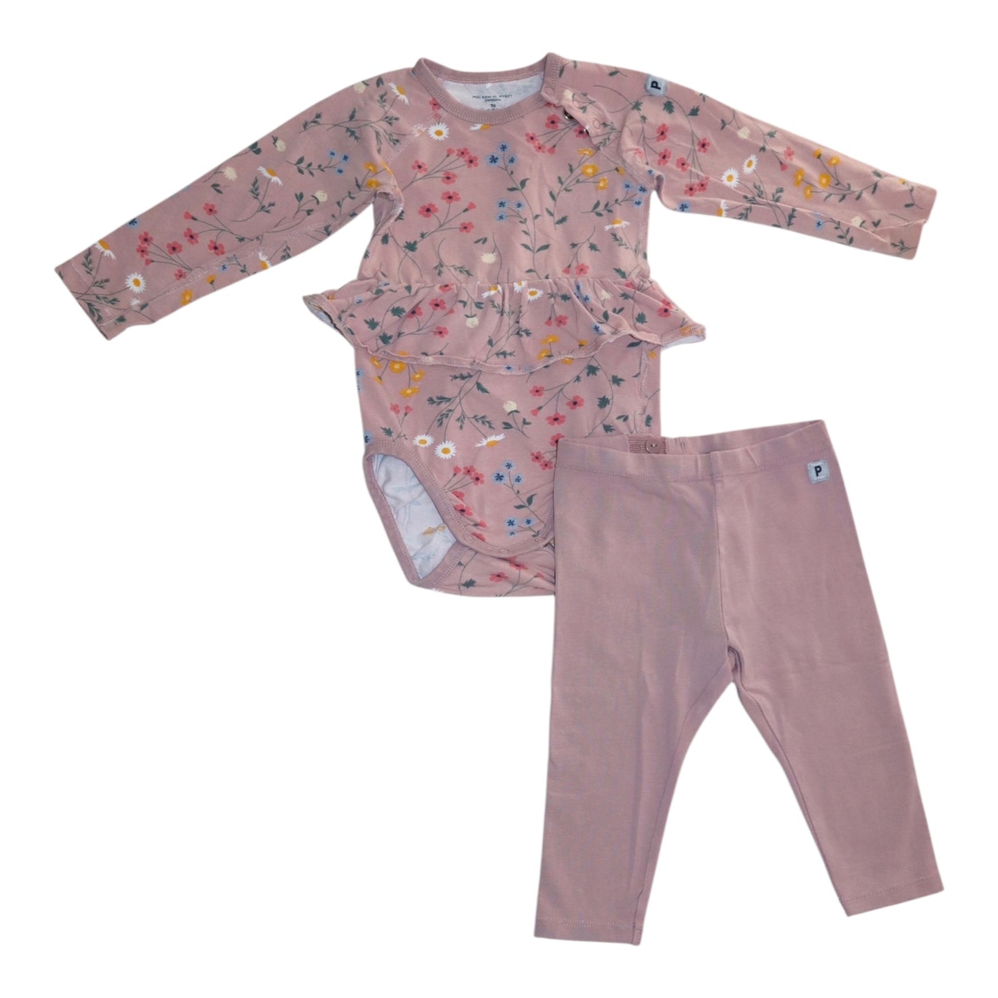 Body & Byxor Matchande Set från POLARN O. PYRET - Storlek 74 - Rosa
