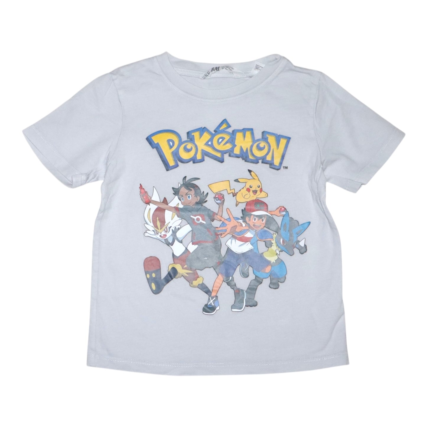 Kortärmad T-shirt från Pekémon - Storlek 98/104 - Benvit