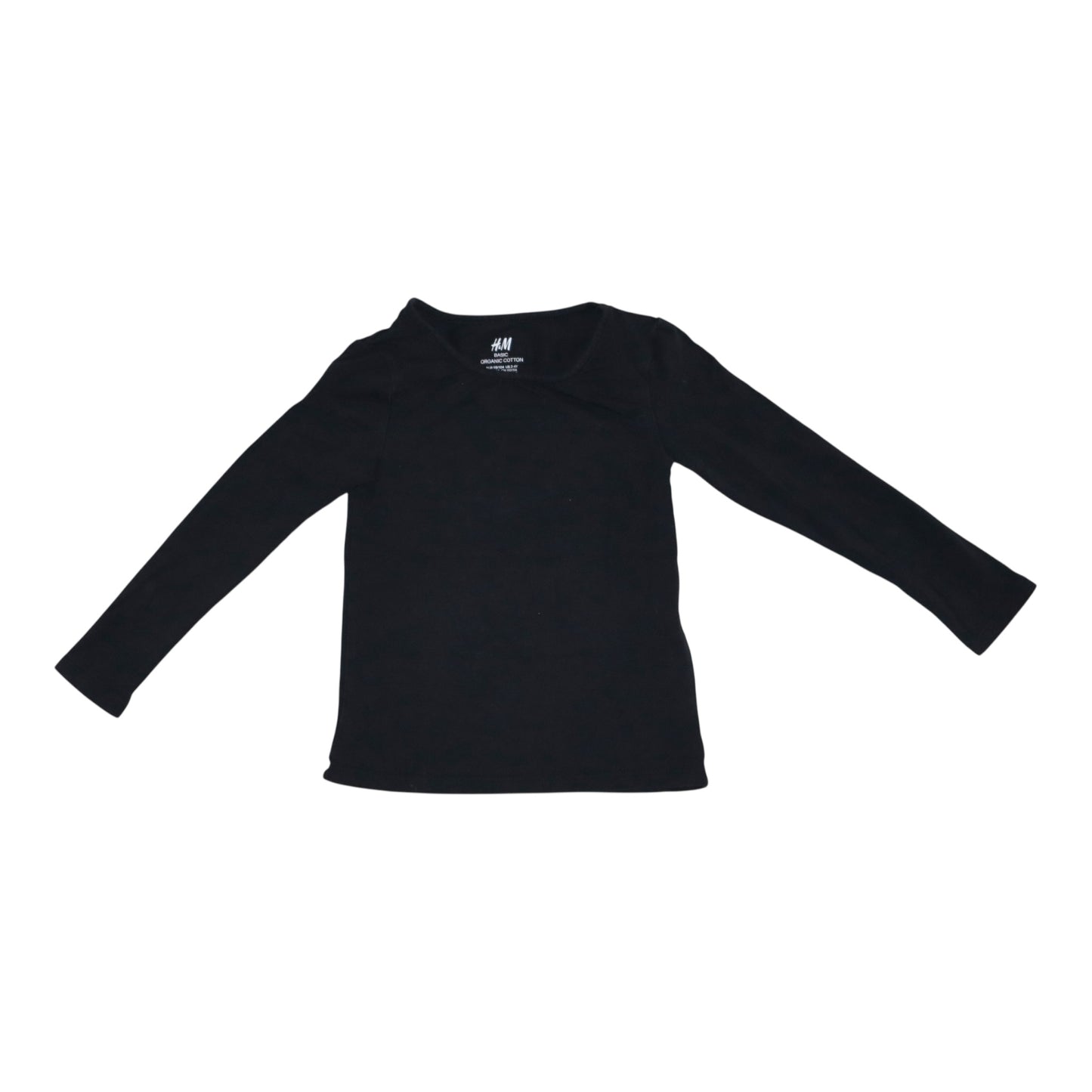 Långärmad T-shirt (2 Pack) från H&M - Storlek 98/104 - Svart & Vit