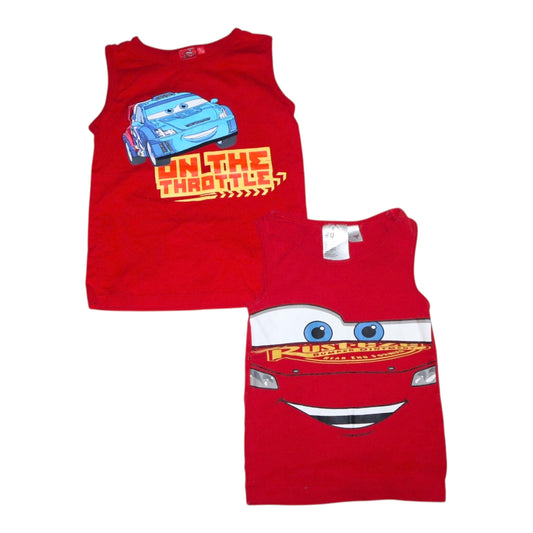 Linne (2 Pack) från DISNEY PIXAR & H&M - Storlek 110/116 - Röd