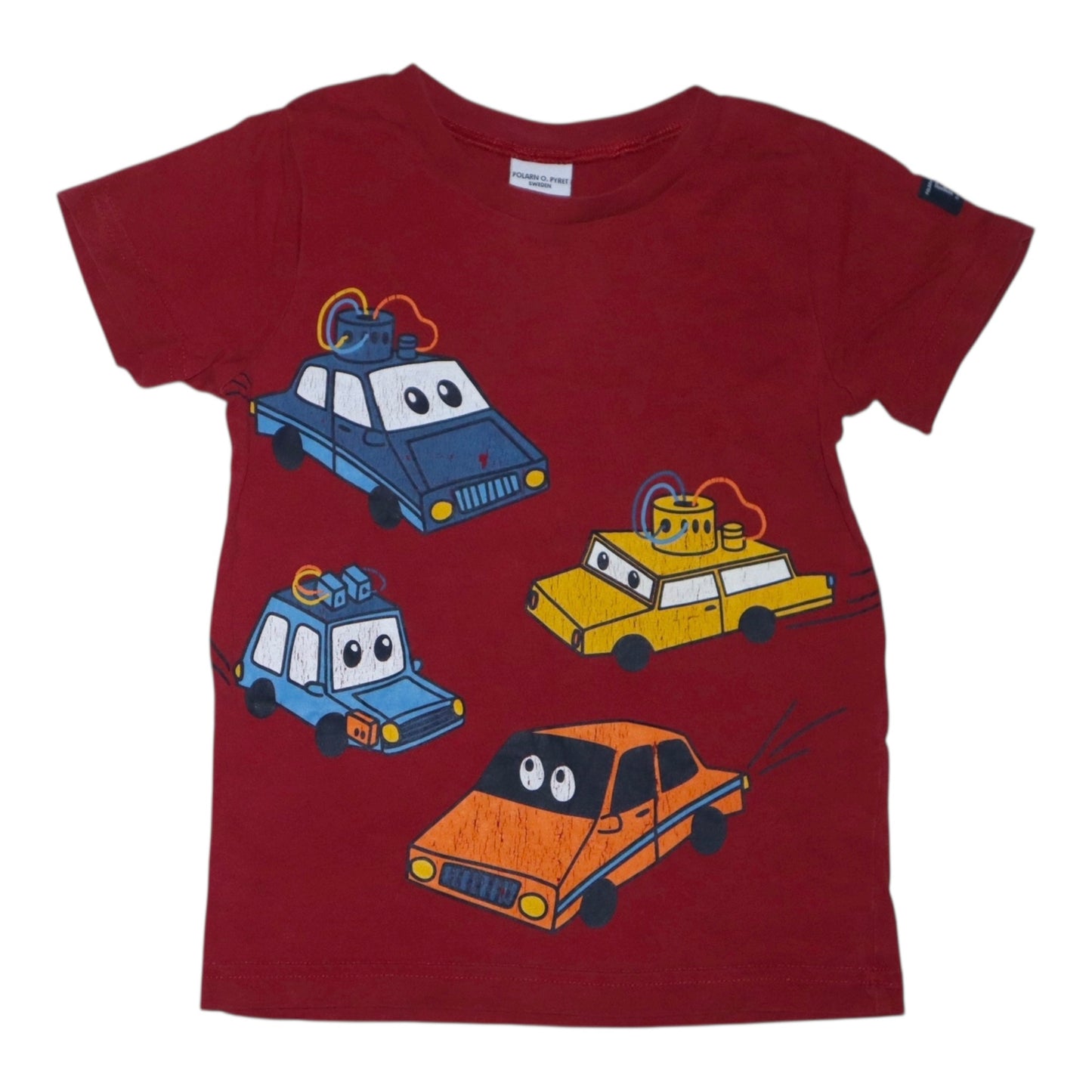 Kortärmad T-shirt från POLARN O. PYRET - Storlek 104 - Röd