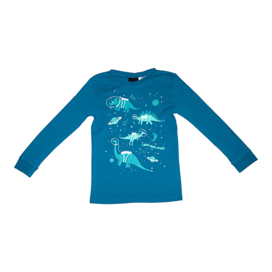 Långärmad T-shirt från H&M - Storlek 110/116 - Blå