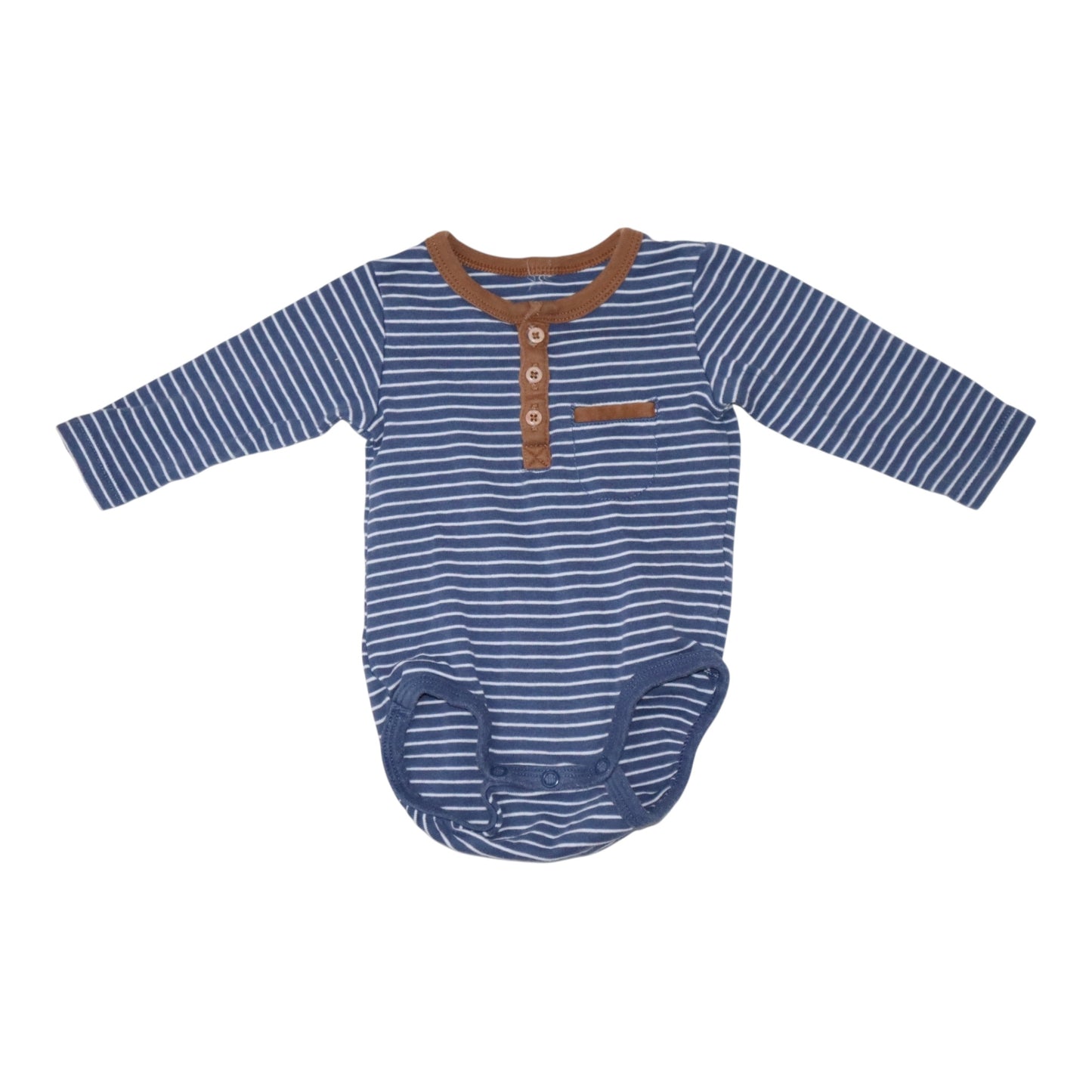 Långärmad Body från H&M - Storlek 68 - Blå