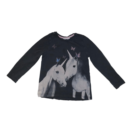 Långärmad T-shirt från kappAhl - Storlek 98/104 - Mörkgrå