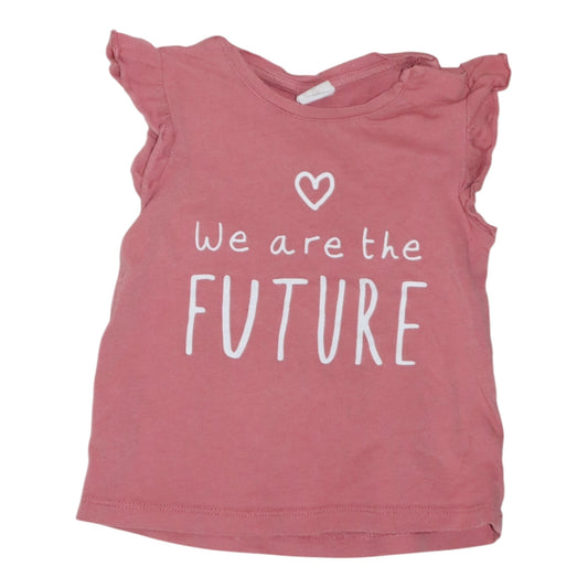 Kortärmad T-shirt från H&M - Storlek 68 - Rosa