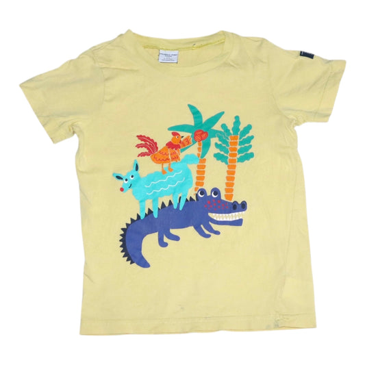 Kortärmad T-shirt från POLARN O. PYRET - Storlek 110 - Gul