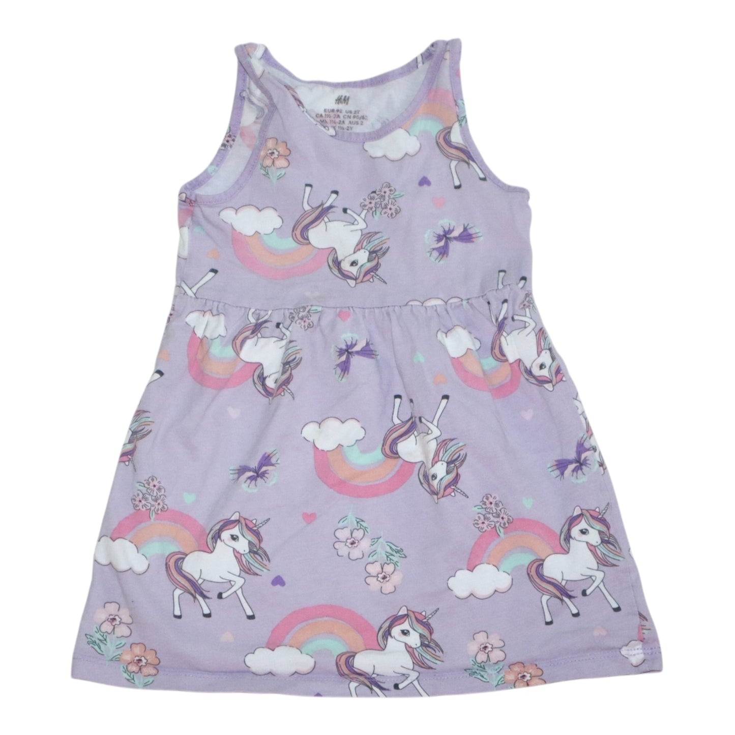 Linne Klänning från H&M - Storlek 92 - Lila