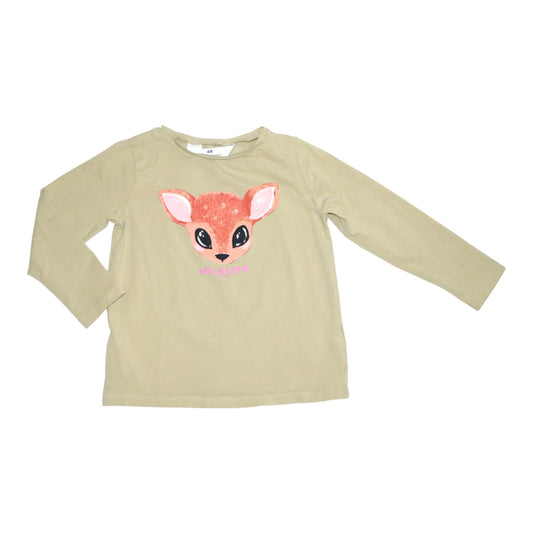 Långärmad T-shirt från H&M - Storlek 98/104 - Ljusgul