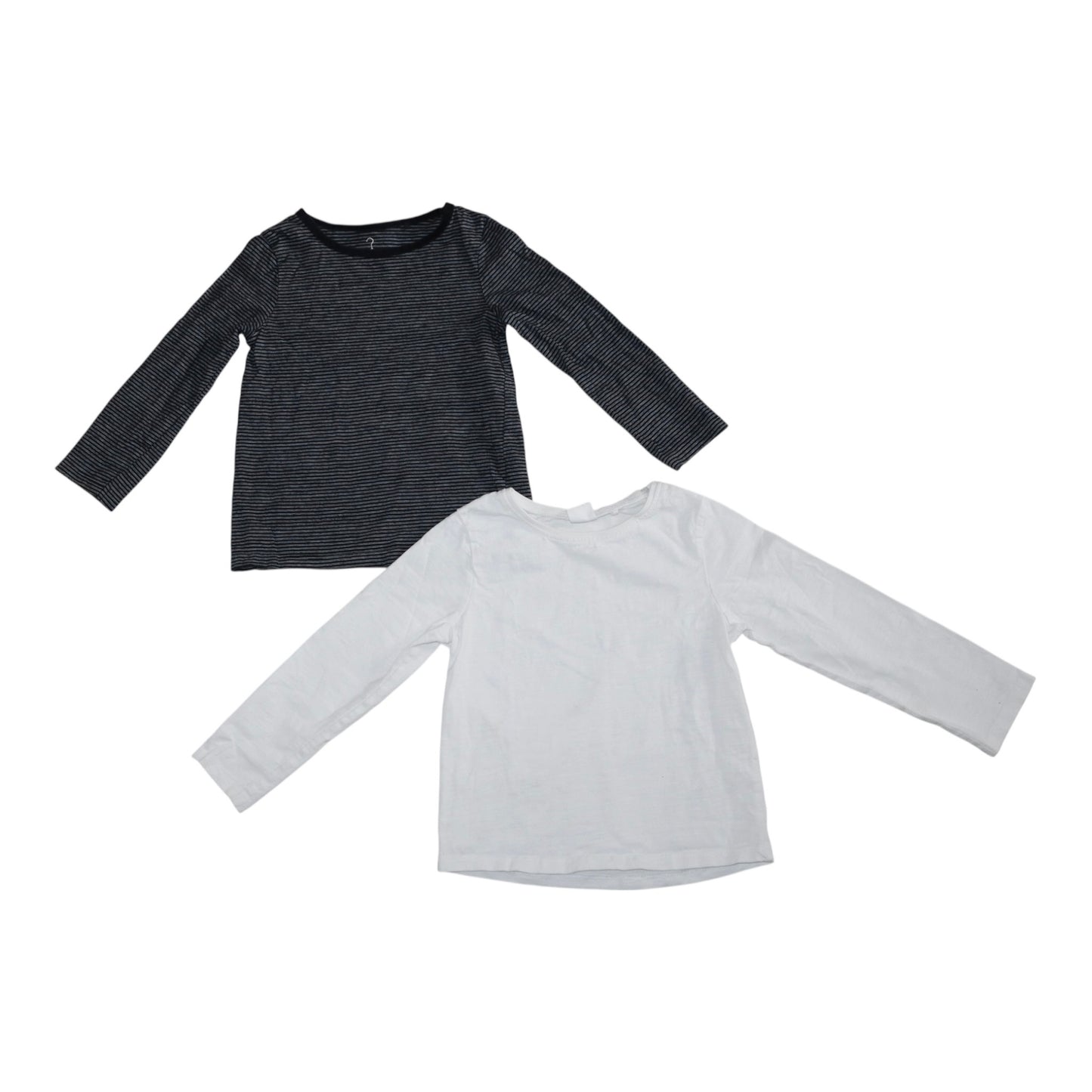 Långärmad T-shirt (2 Pack) från next - Storlek 98 - Svart & Vit