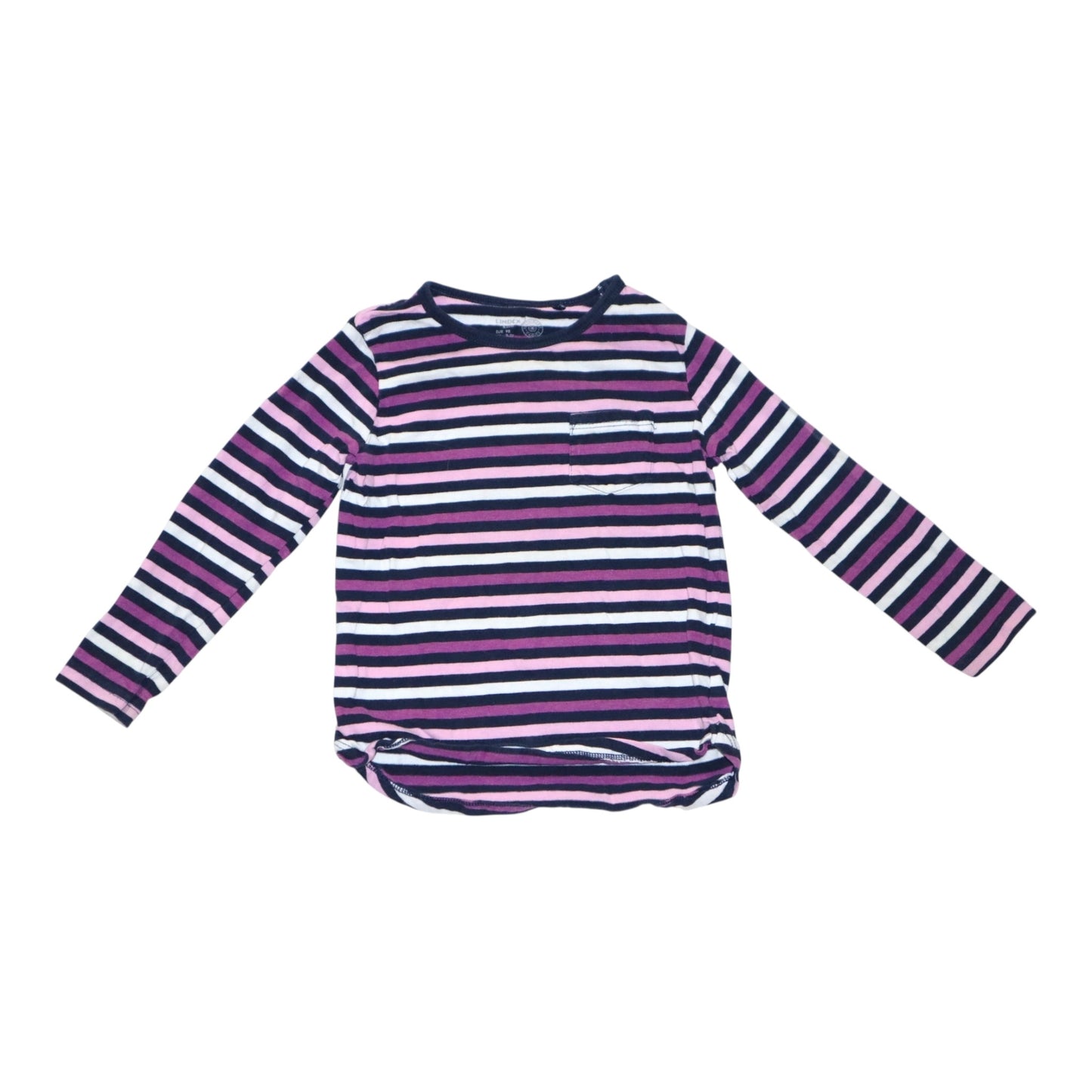 Långärmad T-shirt från LINDEX - Storlek 98 - Lila & Vita (Multi)