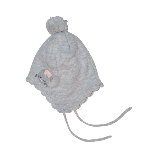 Fleecefodrade Mössa från H&M - Storlek 86/92 - Ljusgrå