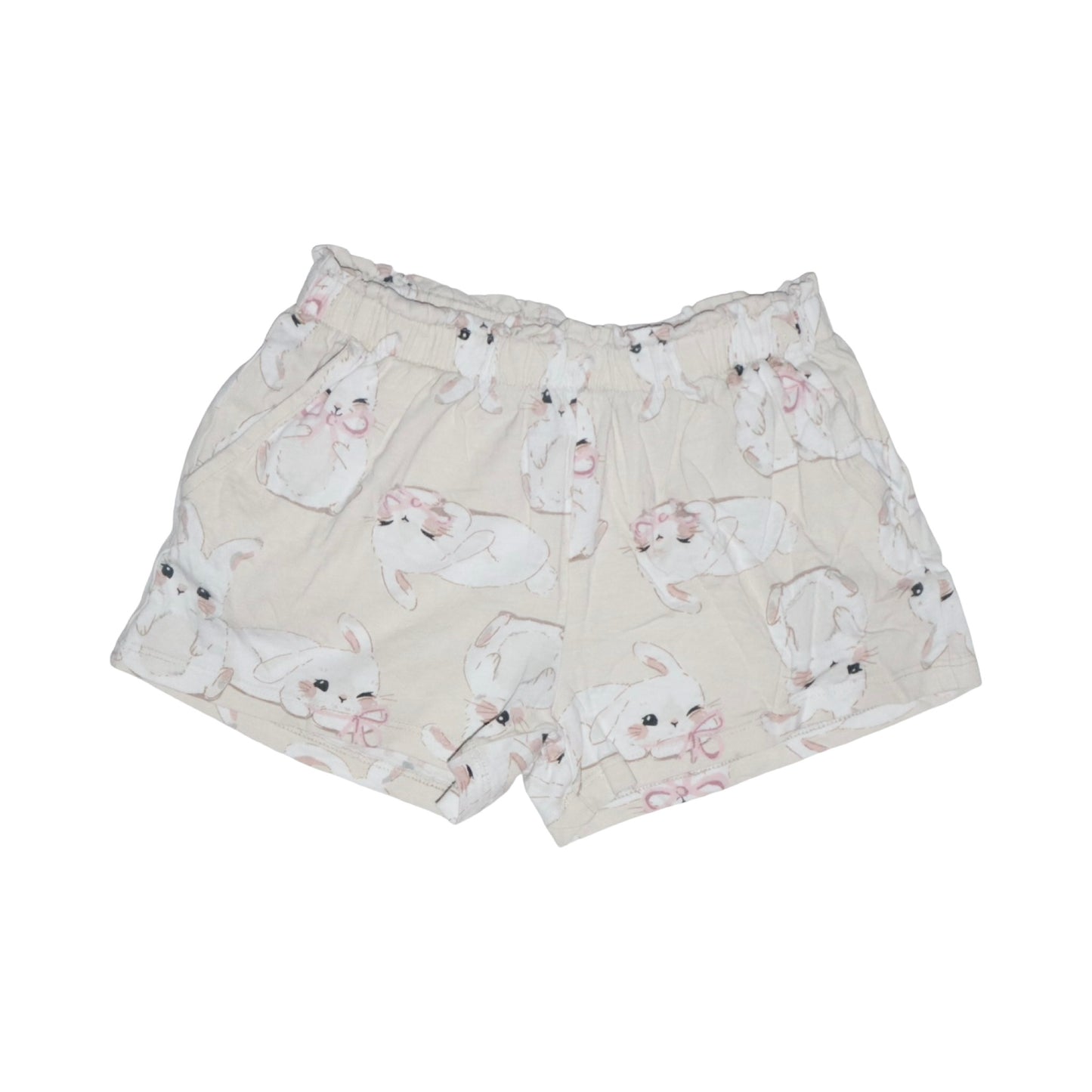 Kortärmad T-shirt & Shorts Matchande Set från H&M - Storlek 104 - Beige (Multi)