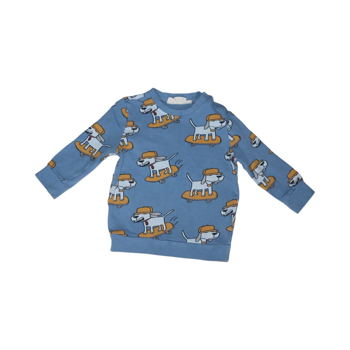 Långärmad T-shirt & Byxor Matchande Set från DMD - Storlek 86 - Blå (Multi)