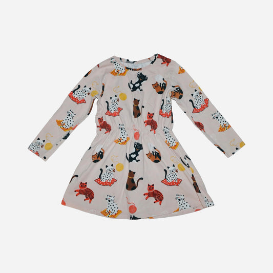 Långärmad Klänning från LINDEX - Storlek 110/116 - Ljusrosa  (Multi)