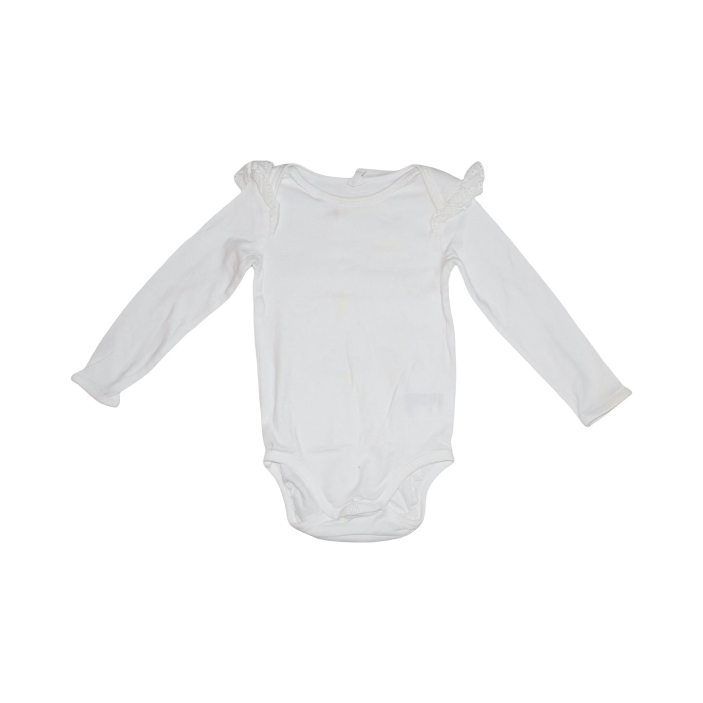 Långärmad Body (2 Pack) från H&M - Storlek 98 - Ljusrosa & Vit