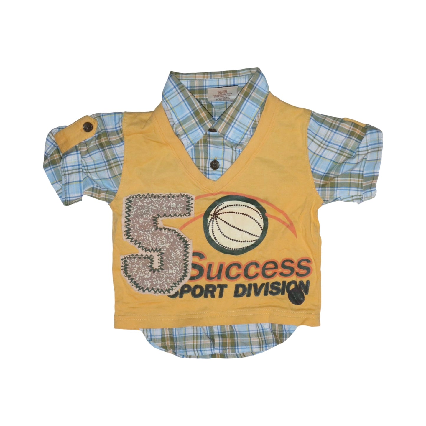 Kortärmad T-shirt från Mall Kids - Storlek 92 - Gul (Multi)