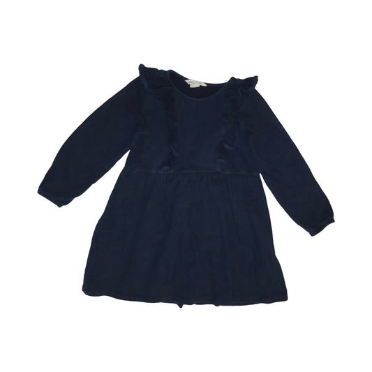 Långärmad Klänning från H&M - Storlek 110/116 - Mörkblå