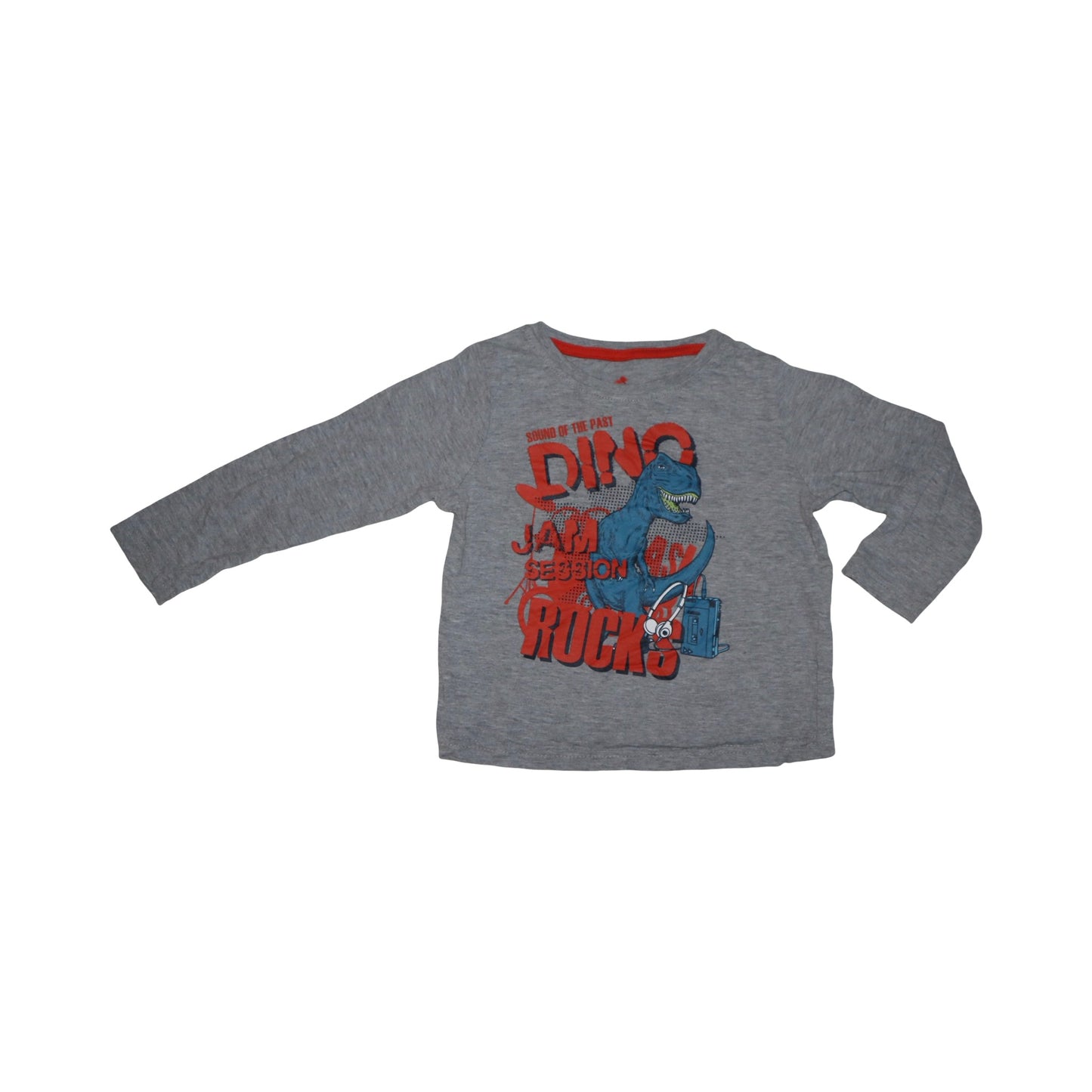 Långärmad T-shirt (2 Pack) från lupilu - Storlek 98/104 - Orange & Grå