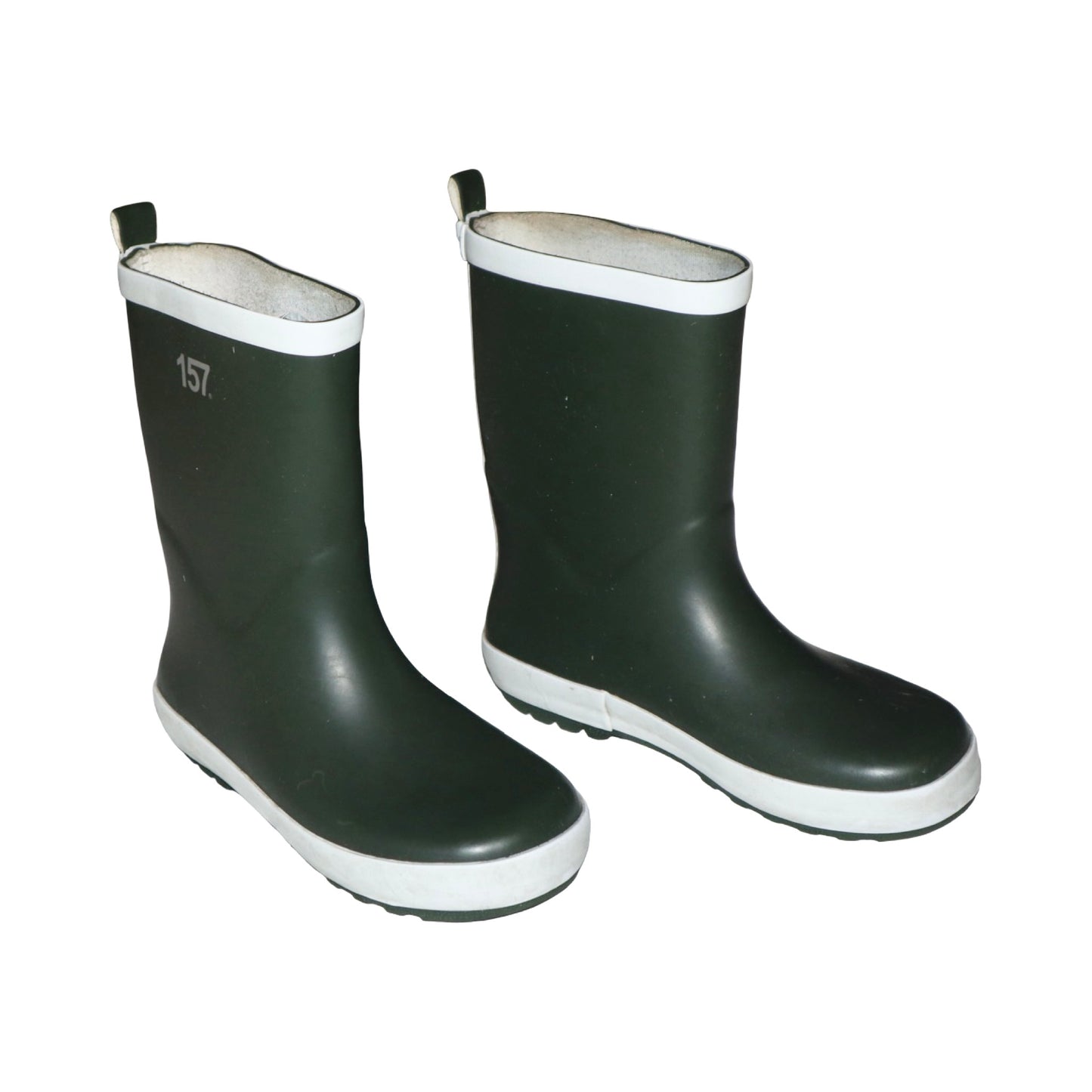 Ofodrade Gummistövlar från 157 - Storlek 30/31 (Innermått 20cm) - Mörkgrön & Vit