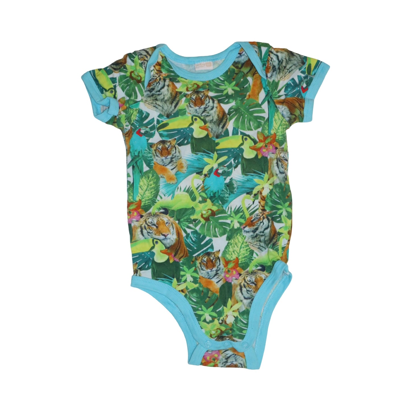 Kortärmad Body från LINDEX - Storlek 86 - Grön (Multi)