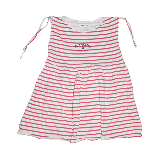 Linne Klänning från Sinsay - Storlek 122 - Vit & Röd