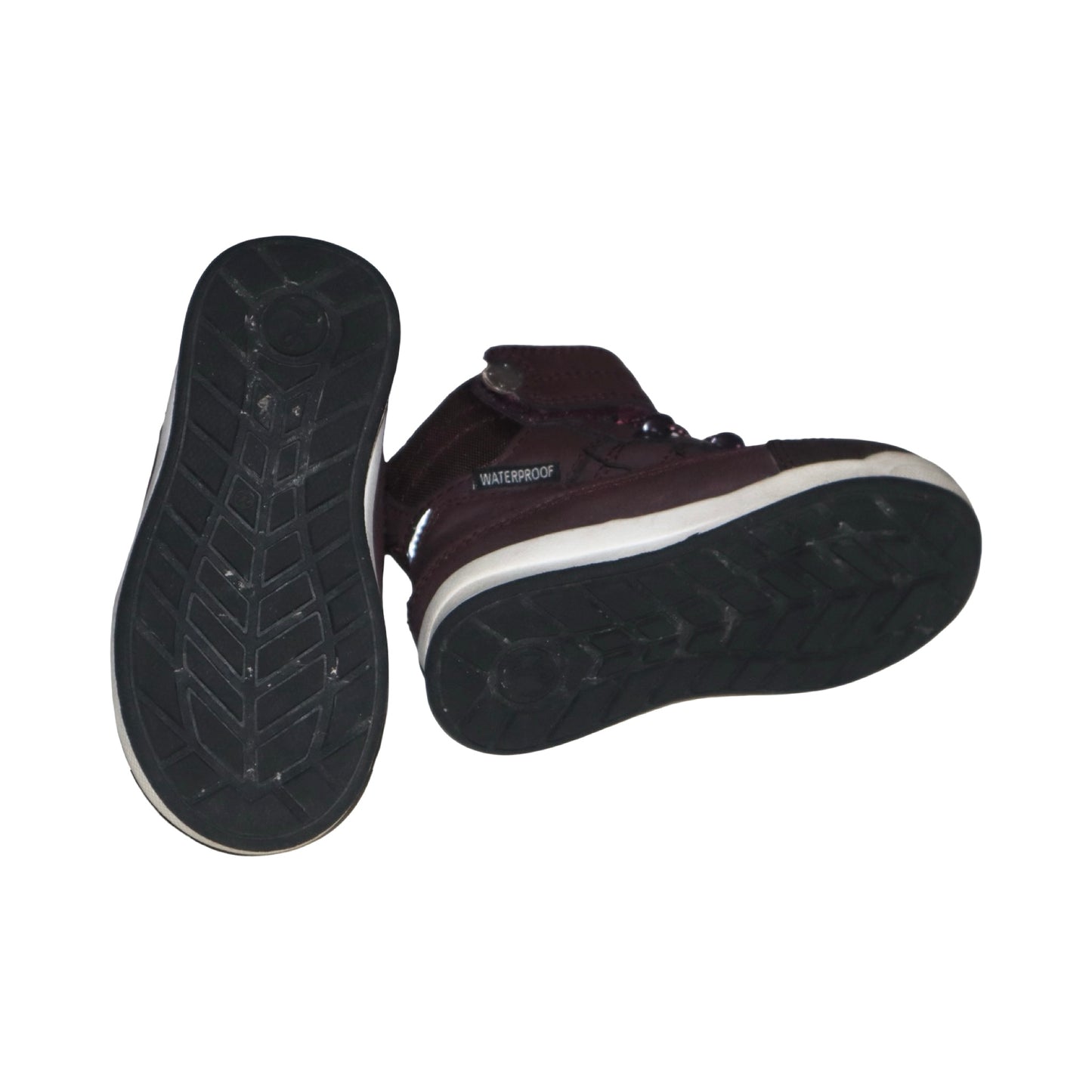 Kängor från LINEAR - Storlek 22 (Innermått 12.5cm) - Rödbrun & Vit