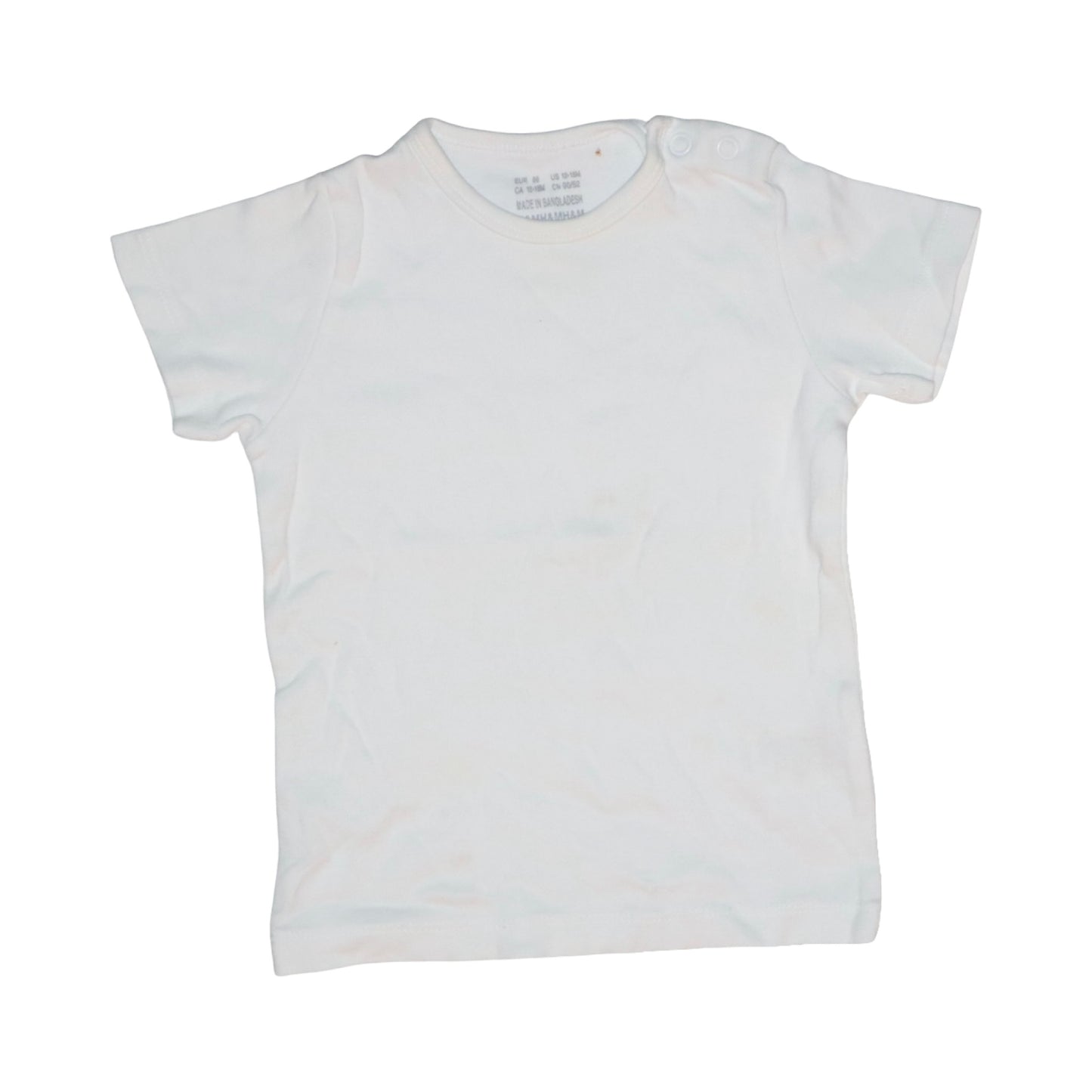 Kortärmad T-shirt från H&M - Storlek 86 - Vit