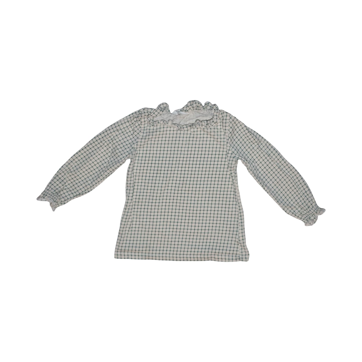 Långärmad Blus från H&M - Storlek 104 - Beige & svart (Multi)