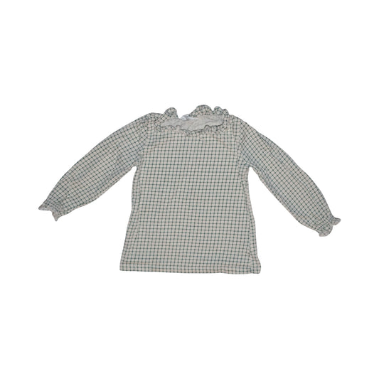 Långärmad Blus från H&M - Storlek 104 - Beige & svart (Multi)