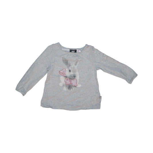 Långärmad T-shirt från H&M - Storlek 86/92 - Grå