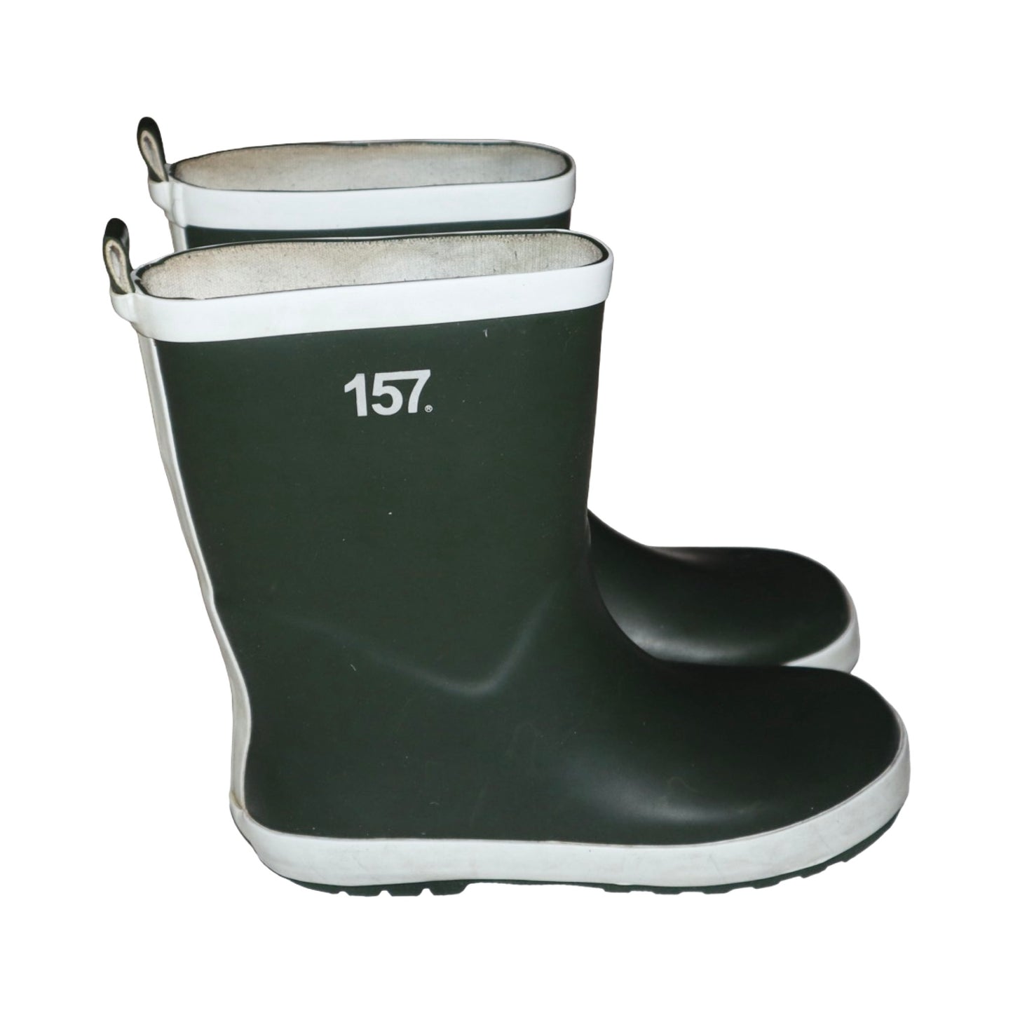 Ofodrade Gummistövlar från 157 - Storlek 30/31 (Innermått 20cm) - Mörkgrön & Vit