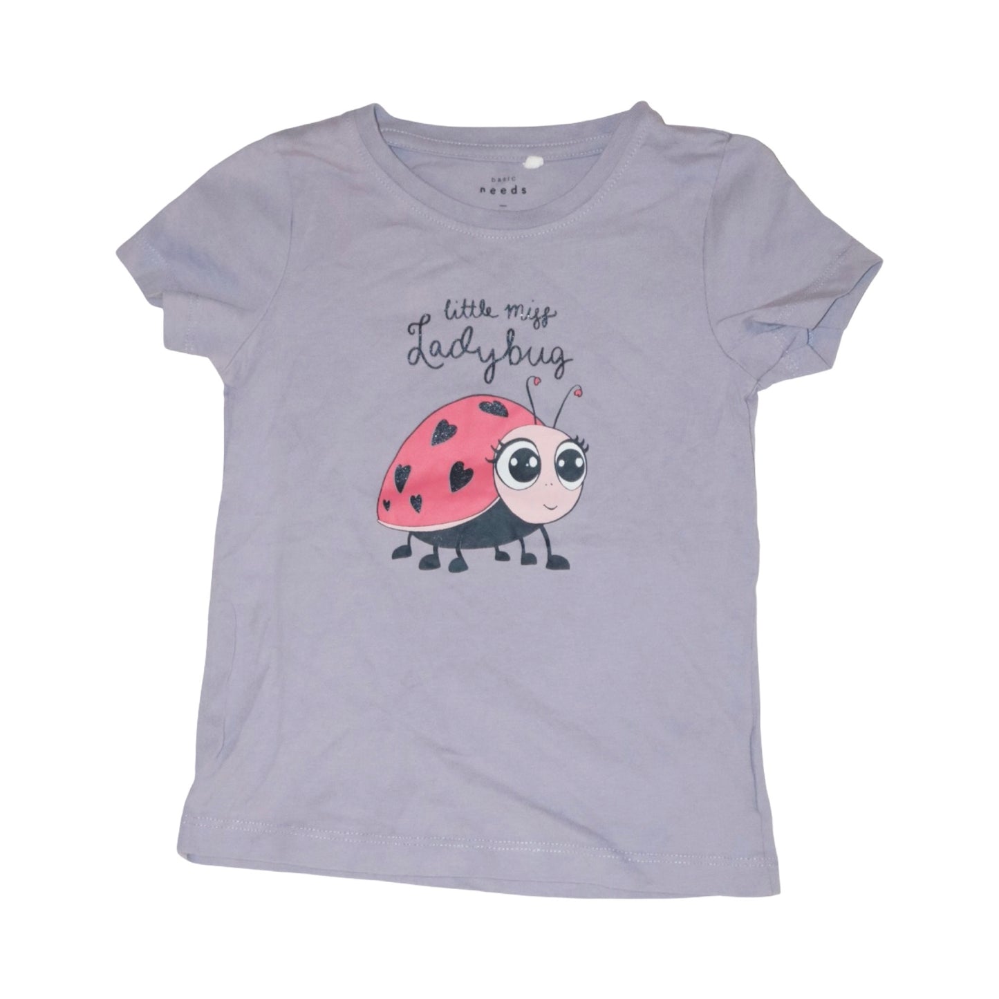 Kortärmad T-shirt (3 Pack) från name it - Storlek 104 - Rosa & Lila (Multi)