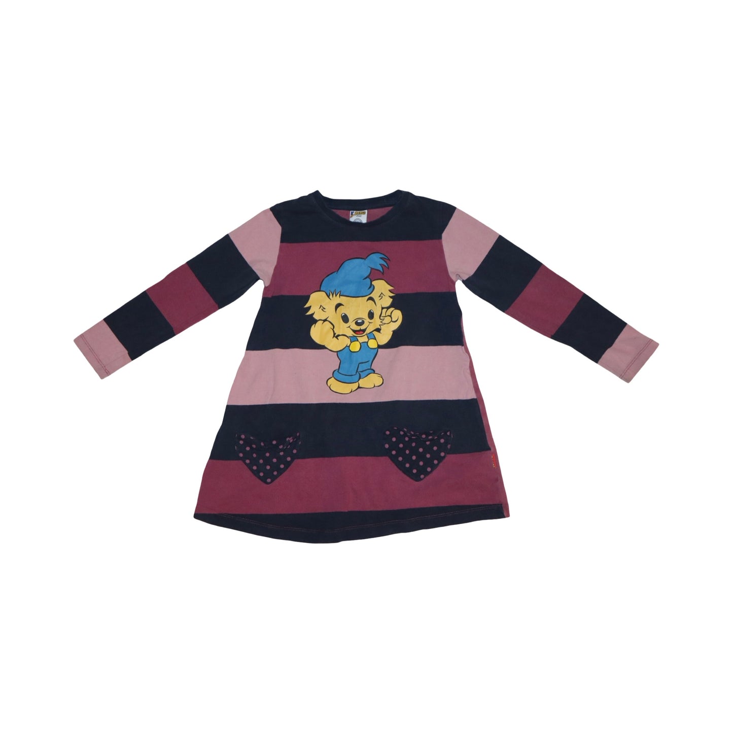 BAMSE Långärmad Klänning (2 Pack) från LINDEX - Storlek 104 - Mörkblå & Rosa (Multi)