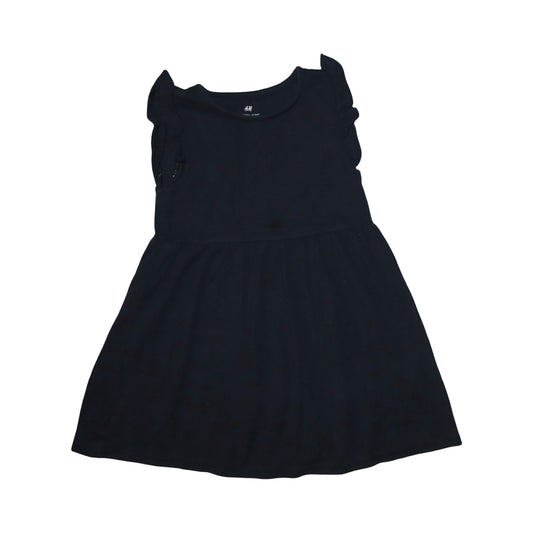 Kortärmad Klänning från H&M - Storlek 98/104 - Mörkblå